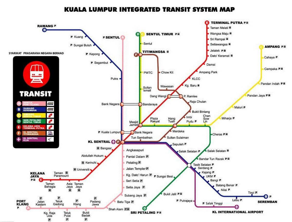 metro xəritəsi Kuala Lumpur