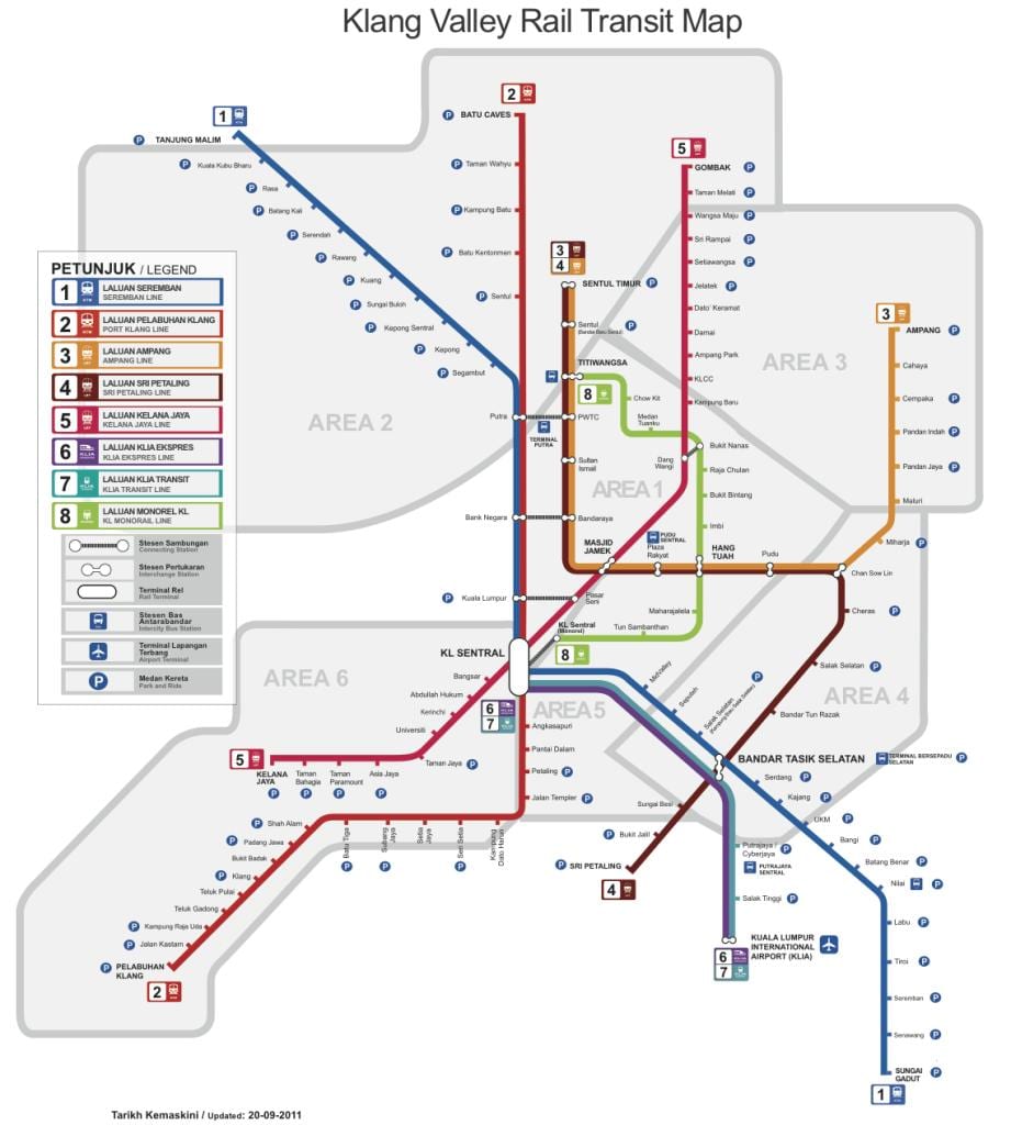 rapidkl ЛРТ marşrut xəritəsi