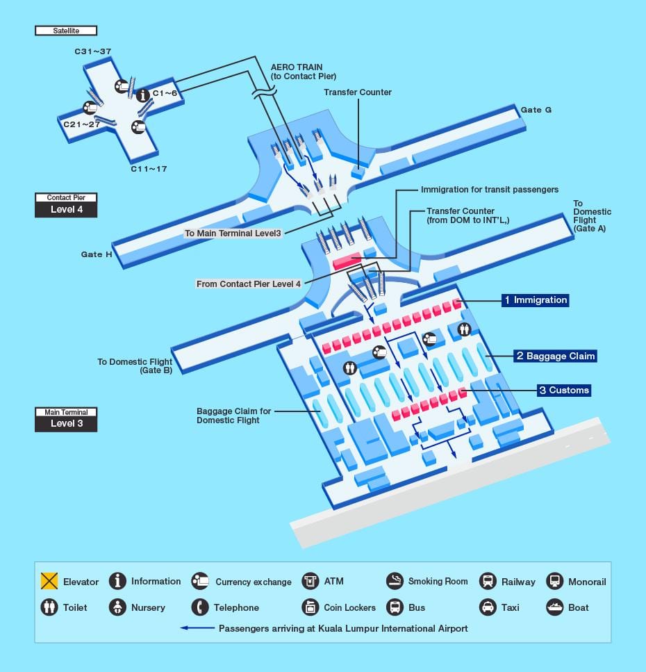 terminal KLİA xəritə