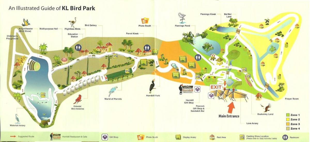 Kuala-лумпурский park quş xəritədə