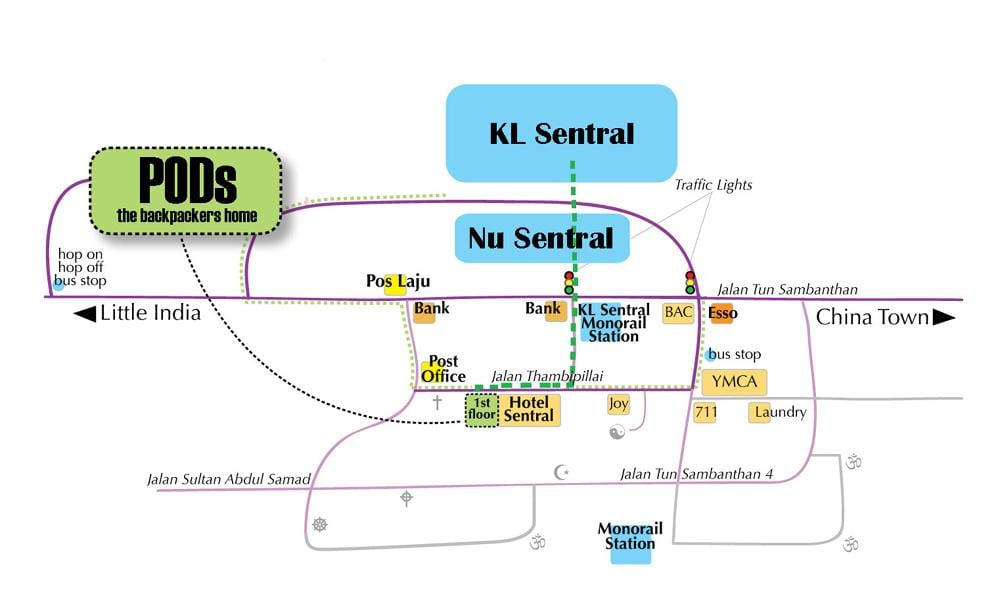 avtovağzal Kuala Lumpur xəritə