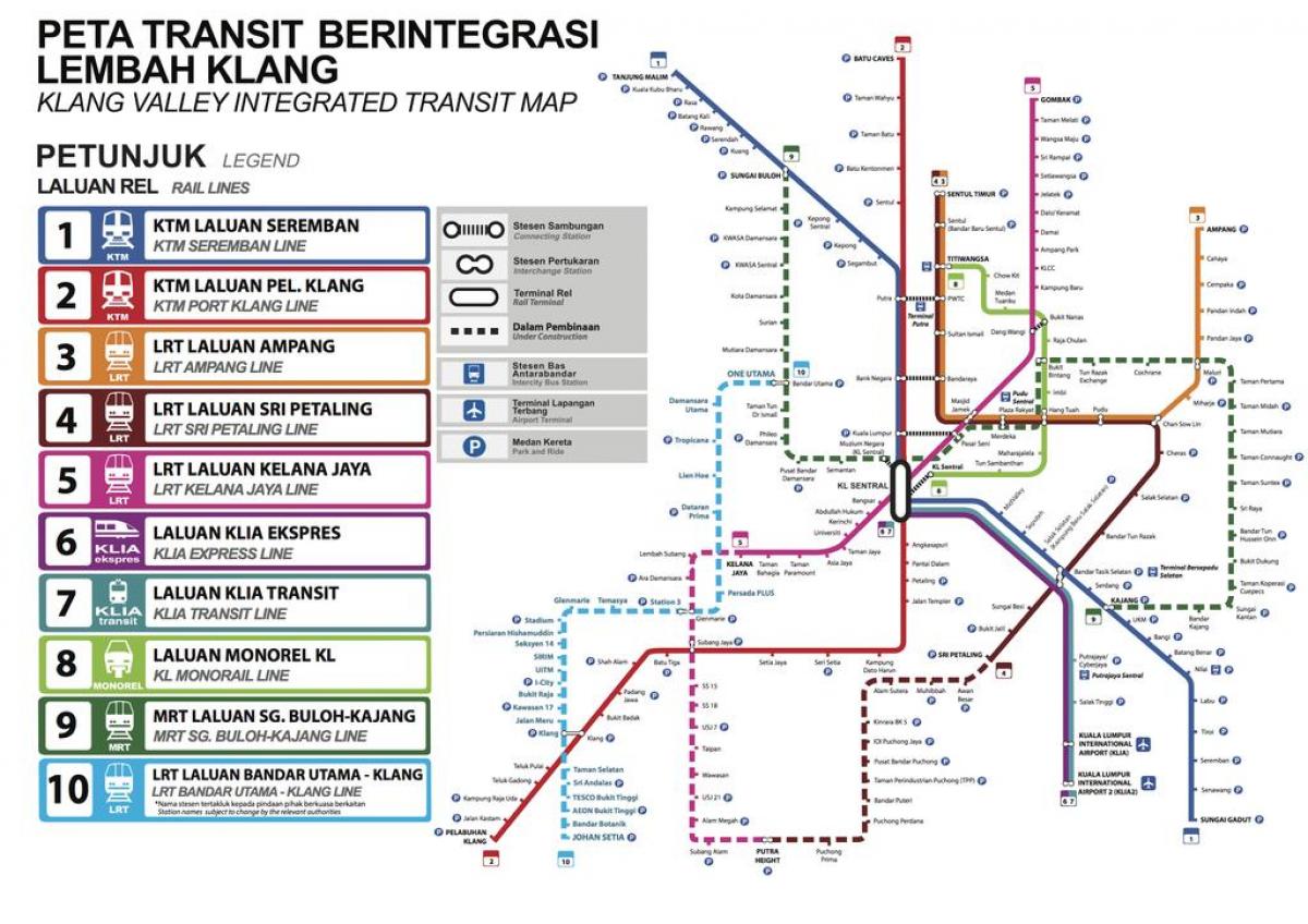 ictimai nəqliyyat kart Kuala-Лумпура