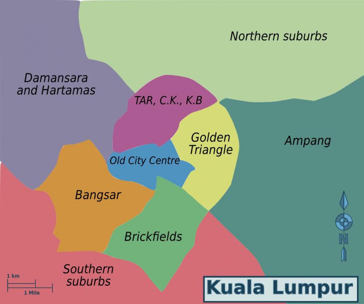 Kuala Lumpur rayonu xəritədə