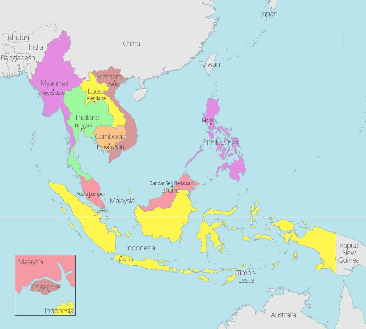 yeri Kuala Lumpur dünya xəritəsində