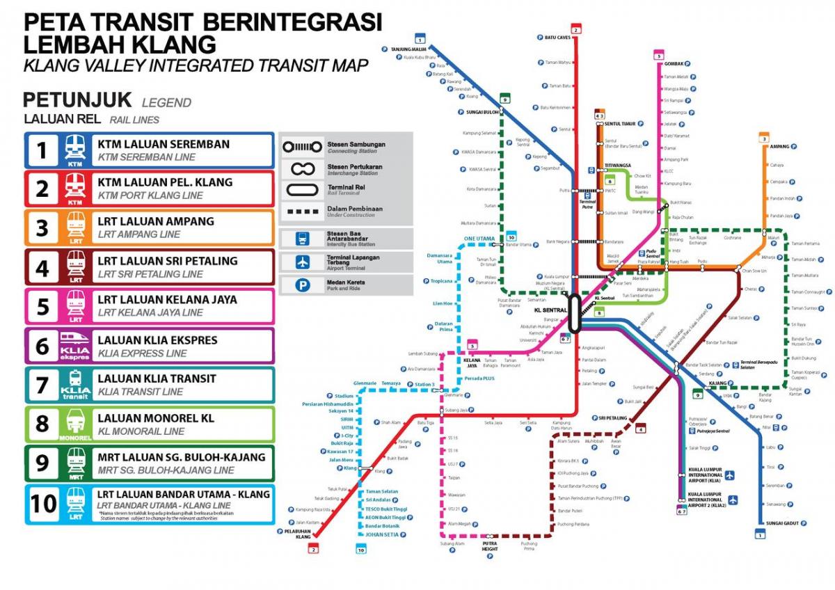 LRT stansiyası Kuala Lumpur xəritə