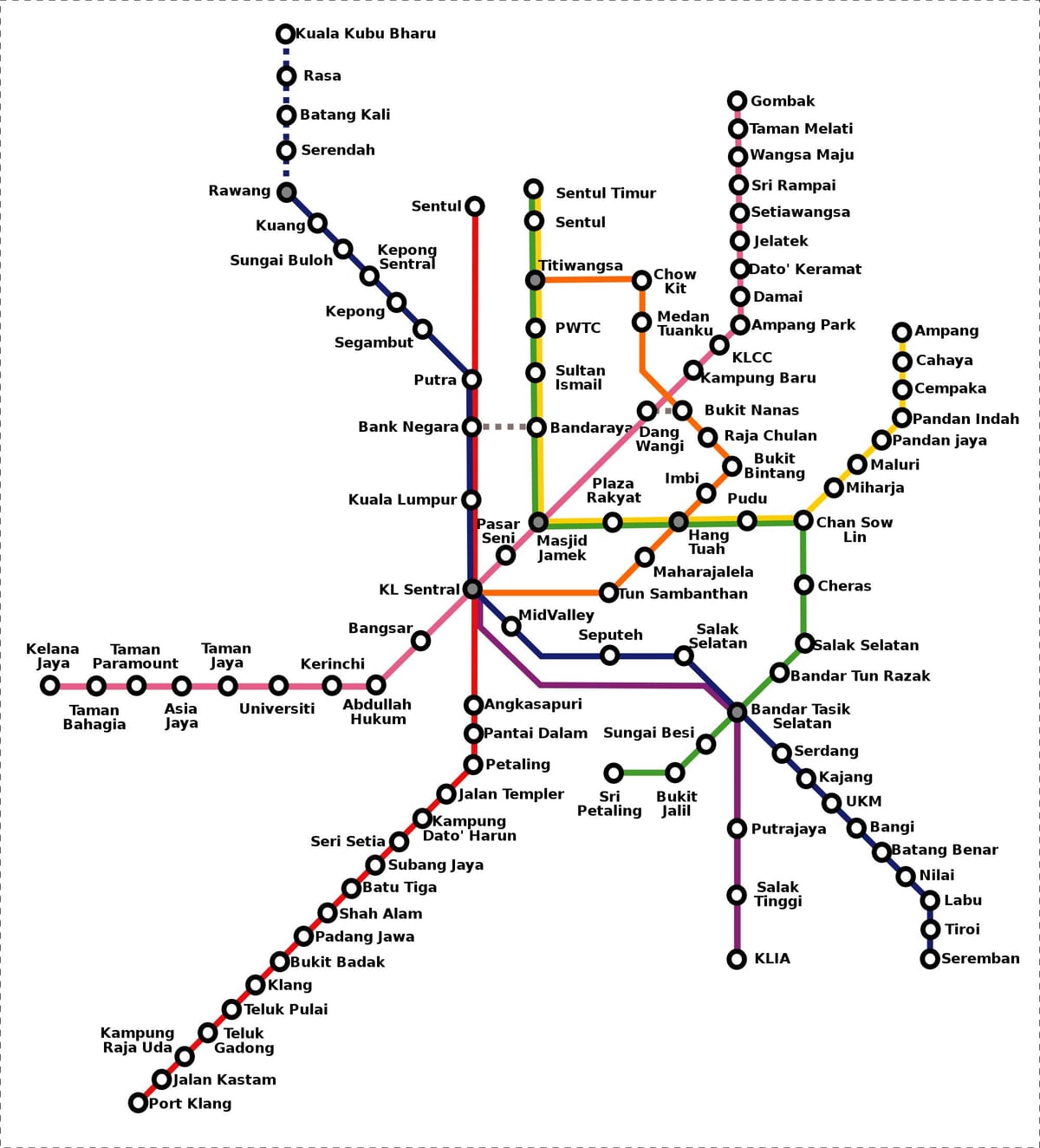 Malayziya metro xəritəsi