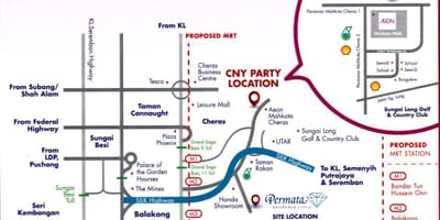 Cheras Kuala Lumpur xəritə