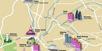 Turist xəritəsi, Kuala Lumpur, Malayziya