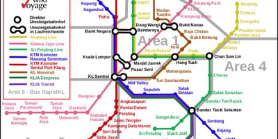 İctimai nəqliyyat Kuala-Лумпура xəritə