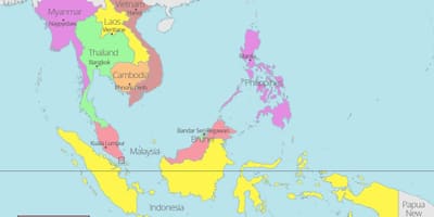 Yeri Kuala Lumpur dünya xəritəsində